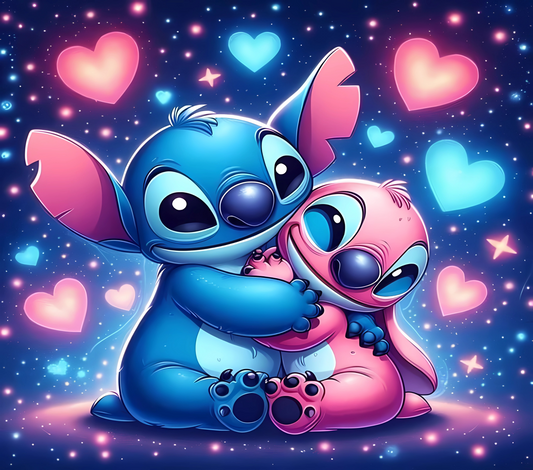 Lilo Stitch heat transfer design for tumblers 20 oz