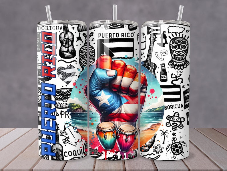 Puerto Rican Style with the a nice design, tumbler of 20 oz.