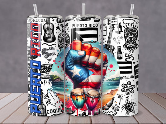 Puerto Rican Style with the a nice design, tumbler of 20 oz.